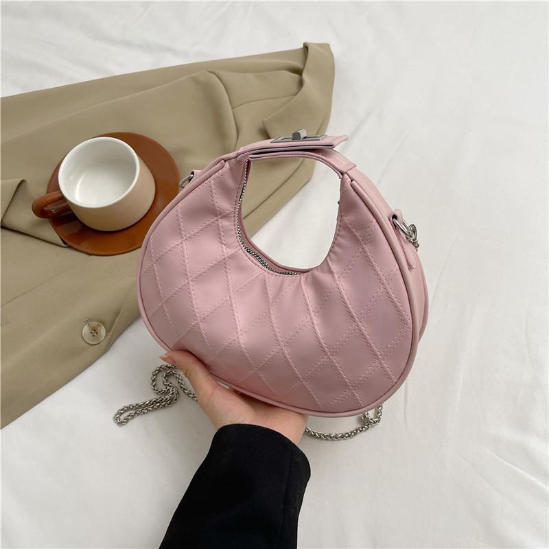 Elegant Soft Pu Crescent Bag For Women Versatile Daily Use With Interior Mobile Pocket Available In Various Shades