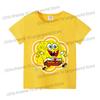 SpongeBobs Cartoon Tshirt for Children Cotton Soft Tee Boys Girls Tops Colorful Clothing Anime Printed Clothes Birthday Gift