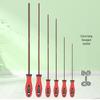 Extended Hex Screwdriver Set: Extra Long, Hardened, Flat Head 2.5-6mm, 6-Point