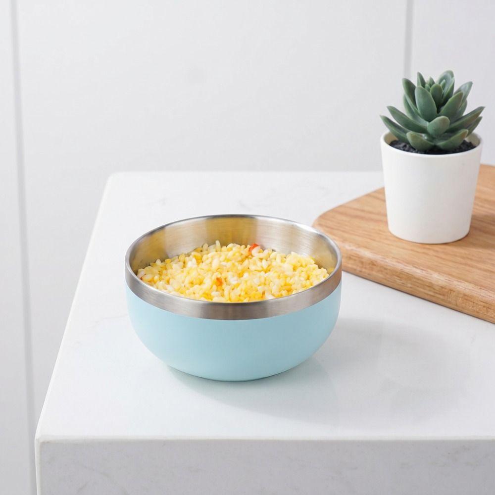 Multi-color Fruit Salad Bowl Round Bowl Food Container Modern Simple Style Soup Bowl Korean Style
