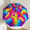 1pc Psychedelic Pattern Automatic Open/Close Umbrella with Windproof, 8-Rib Sturdy Canopy, Durable Ribs, Fashionable Design1211A