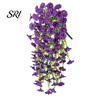 Water-free Flower Decor Artificial Flowers for Outdoor, Fake Hanging Morning Glory with Eucalyptus Leaves, UV No Maintenance Resistant Faux
