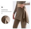 Yoga Micro Flare Pants with Detachable Skort for Sports and Dance