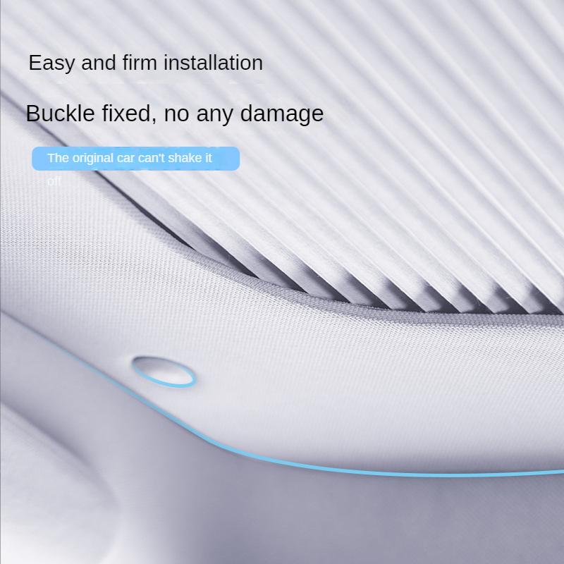 For Tesla Model 3 Roof Sun Shade Retractable Sunroof Sunshade Front Rear Roof Sun Visor Protection Modification Accessories 2023