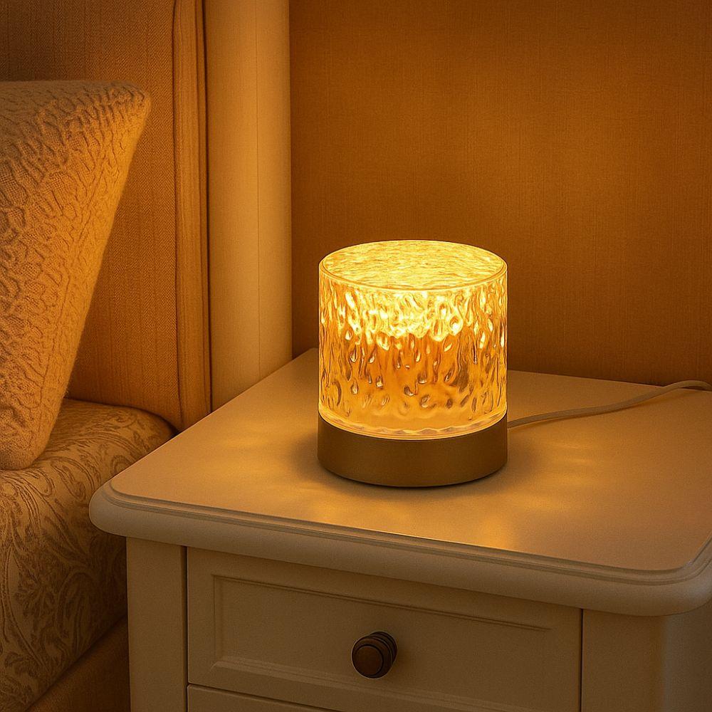 16 Colors Water Ripples Lights USB Rotating Water Wave Lamp  Bedside Table