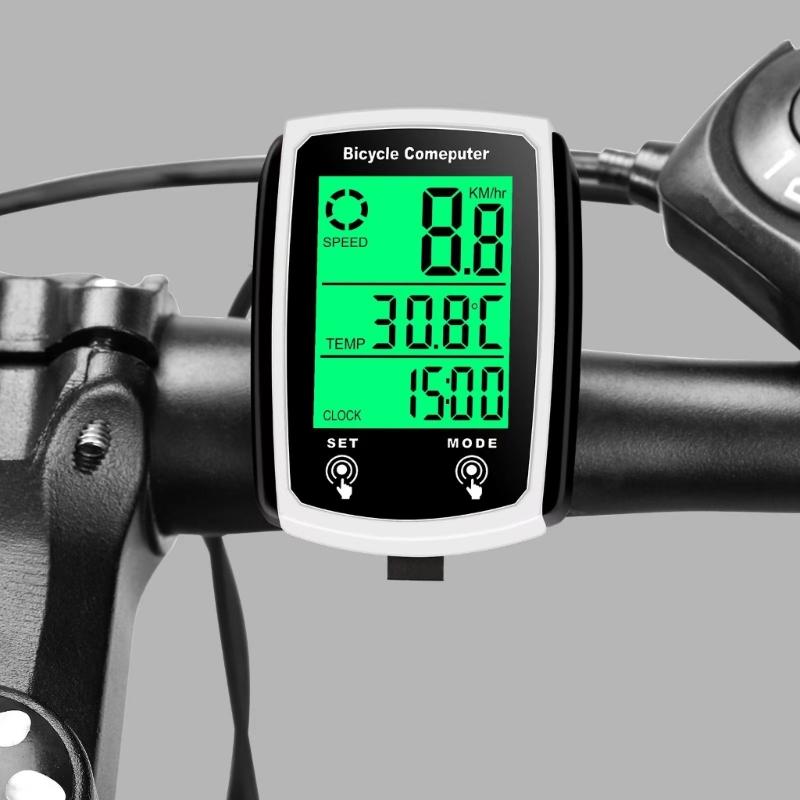 Waterproof Bicycles Speedometers Odometers Universal 19 Functions Bike Computer Wire Cycling Computer