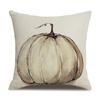 Thanksgiving Linen Pillowcase Autumn Pumpkin Print Pillow Cushion Cover