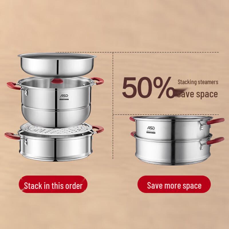 ASD 304 Stainless Steel Steamer Pot