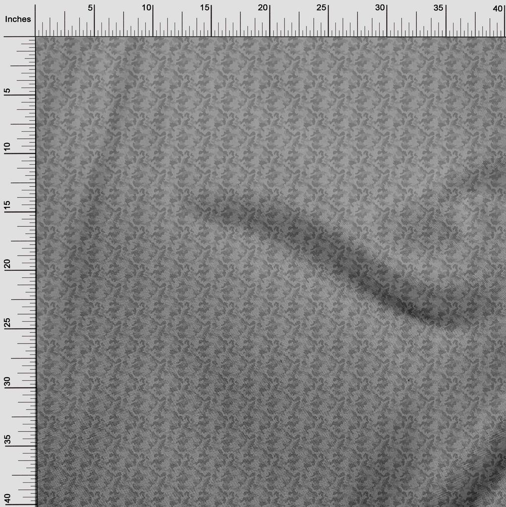 oneOone Cotton Flex Gray Fabric Camouflage Sewing Material Print Fabric By The Yard 40 Inch