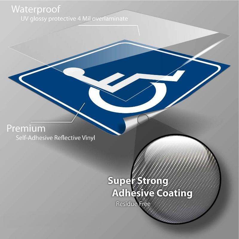8 stücke Behinderte Zeichen Behinderung Mobilität Parkplatz Auto Aufkleber PVC Aufkleber für Auto