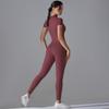 Naked Zipper Yoga Suit Jumpsuit, Quick Drying Breathable Outdoor Sports Tight Jumpsuit, Fitness Suit For Women