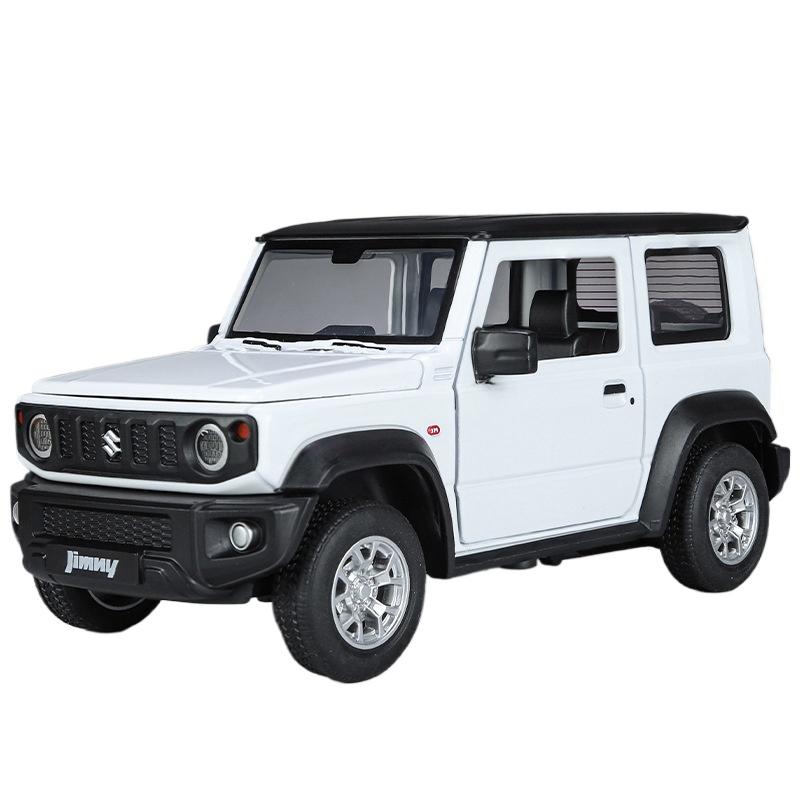 1/24 SUZUKI Jimny Lekebilmodell Legering Diecasting med lydlys Trekk tilbake Funksjon Leker Kjøretøysmodeller Voksensamlergaver