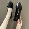 Women's Pumps 2024 Autumn Ballet Shoes Women Slip-on Boat Shoes Round Toe Bow-knot Moccasin Zapatos Soft Comfortable Shallow