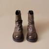 Short Boots Women's Autumn and Winter 2025 New Spring and Autumn Thick-soled Brown Trousers Single Boots Knight Medium Boots Women's Boots