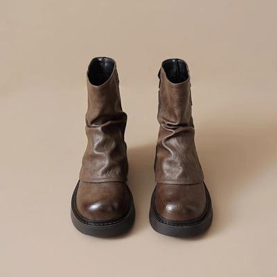 Short Boots for Women In Autumn and Winter 2026 New Brown Pants Knight's Short Boots for Women