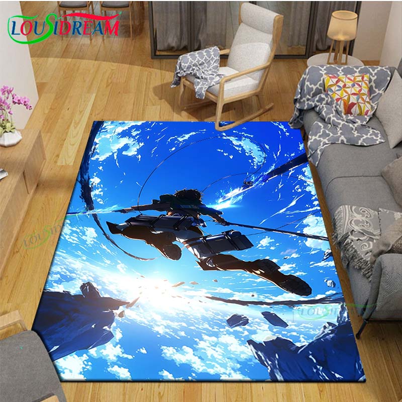 Fashion 3D Cartoon A-Attack T-Titan Printed Carpet Living Room Anti-Skid Area Rug Kids Bedroom Mats Yoga Mat Carpet Decor Gift