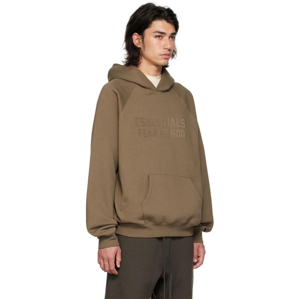 Fear of God Essentials FW22 Essentials Fleece-Lined Pullover Hoodie Unisex Hoodie Wood-Brown FOG-FW22-174