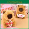 Plush Capybara Cupid Stuffed Toy Animal Doll Couple Keychain Birthday Gifts