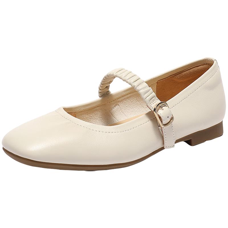 Senda Women s Sheepskin Mary Jane Flats 38