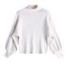 2019 Autumn/Winter Women's Korean Style Half-High Collar Pullover Sweater with Lantern Sleeves