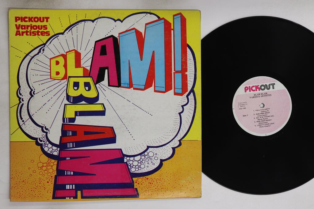 LP Record VARIOUS  Blam Blam NONE PICKOUT 1989 Jamaica Reggae Ska  Dub Used