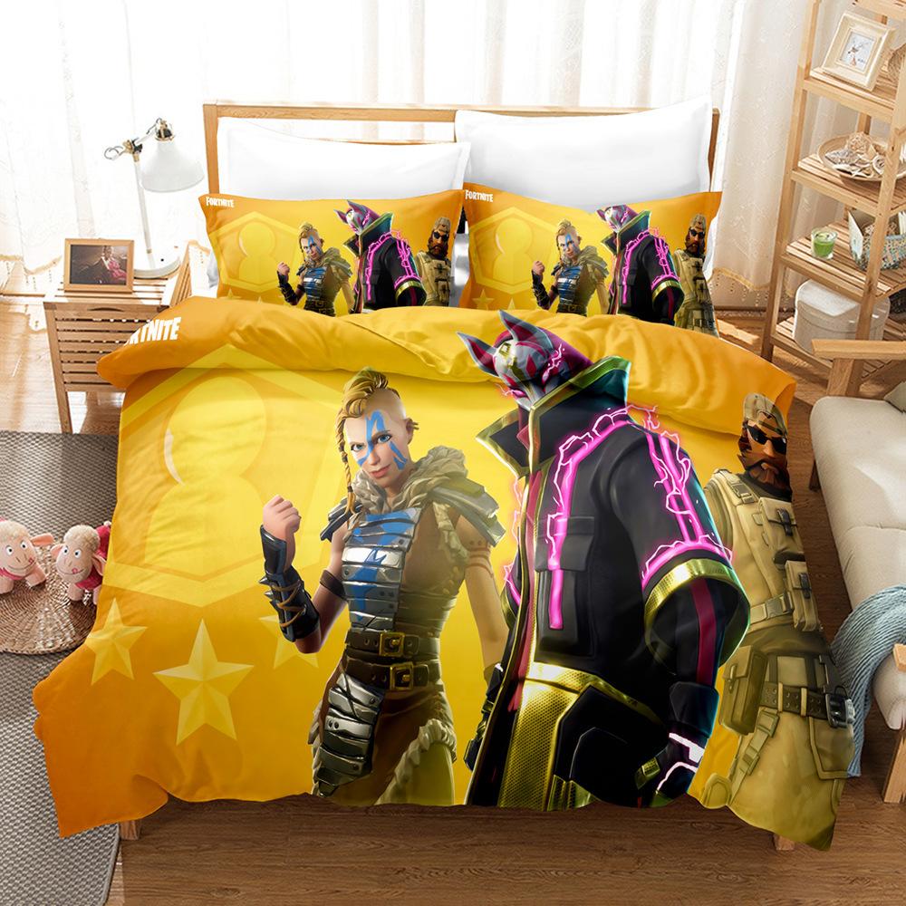 

Digital Printing Fortnite Bedding Three-Piece Set Plus Printing Four-Piece Set 200 * 200 three-piece set