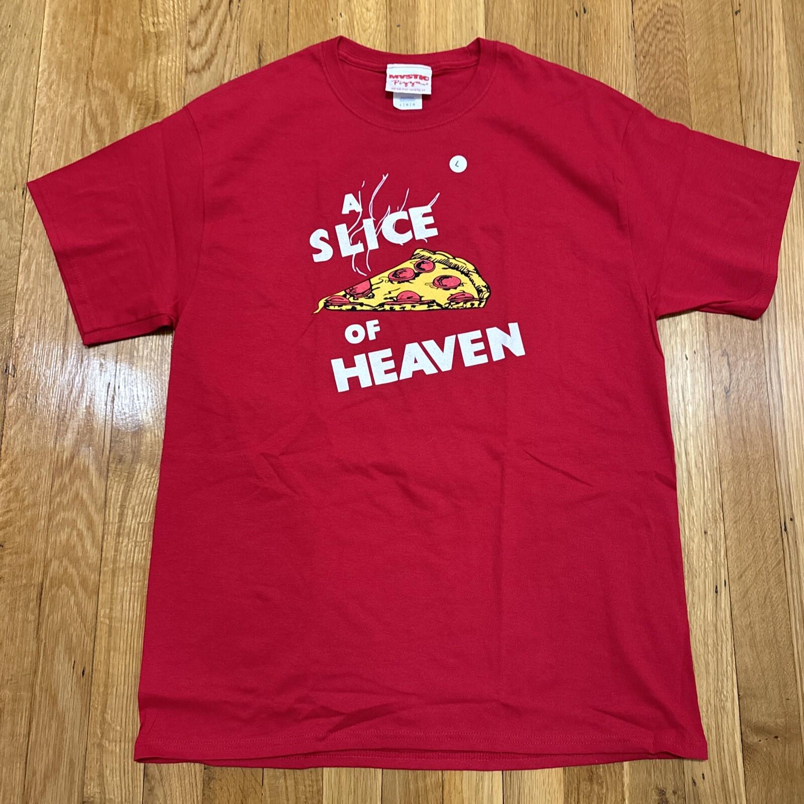 Mystic Pizza A Slice Of Heaven T- Mens/Unisex Size Large Red Connecticut Unisex T-Shirt XXXL