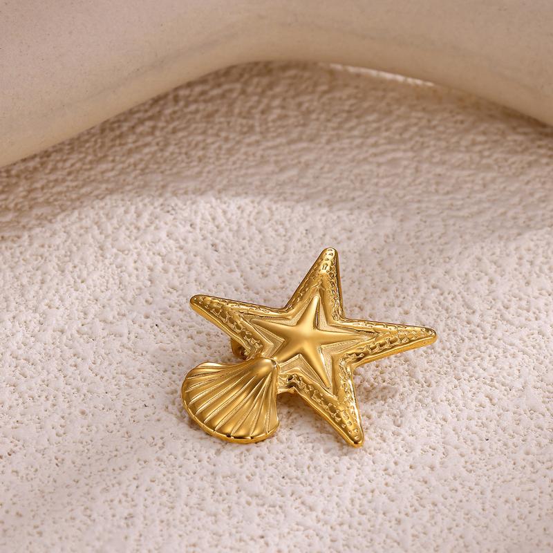 1 Pezzo Spilla Decorativa Fiore di Sole a Spirale Geometrica Colore Oro Elegante Spilla da Donna Acciaio Inossidabile Impermeabile Gioielli per Festa Matrimonio