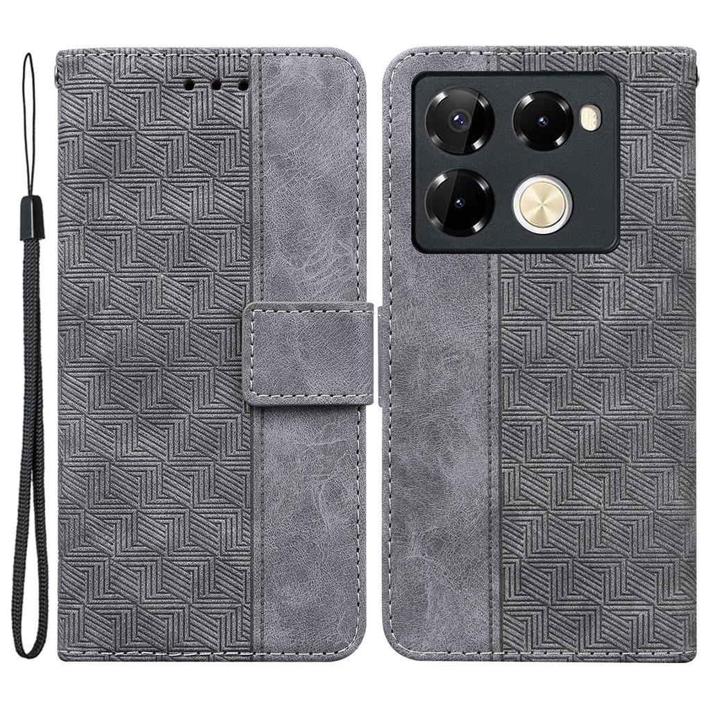 For Infinix Note 40 Pro+/Infinix Note 40 Pro 5G Case Geometry Pattern Leather Wallet Flip Phone Cover