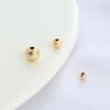 14K Gold-Plated Frosted Glitter Round Beads for DIY Jewelry Making