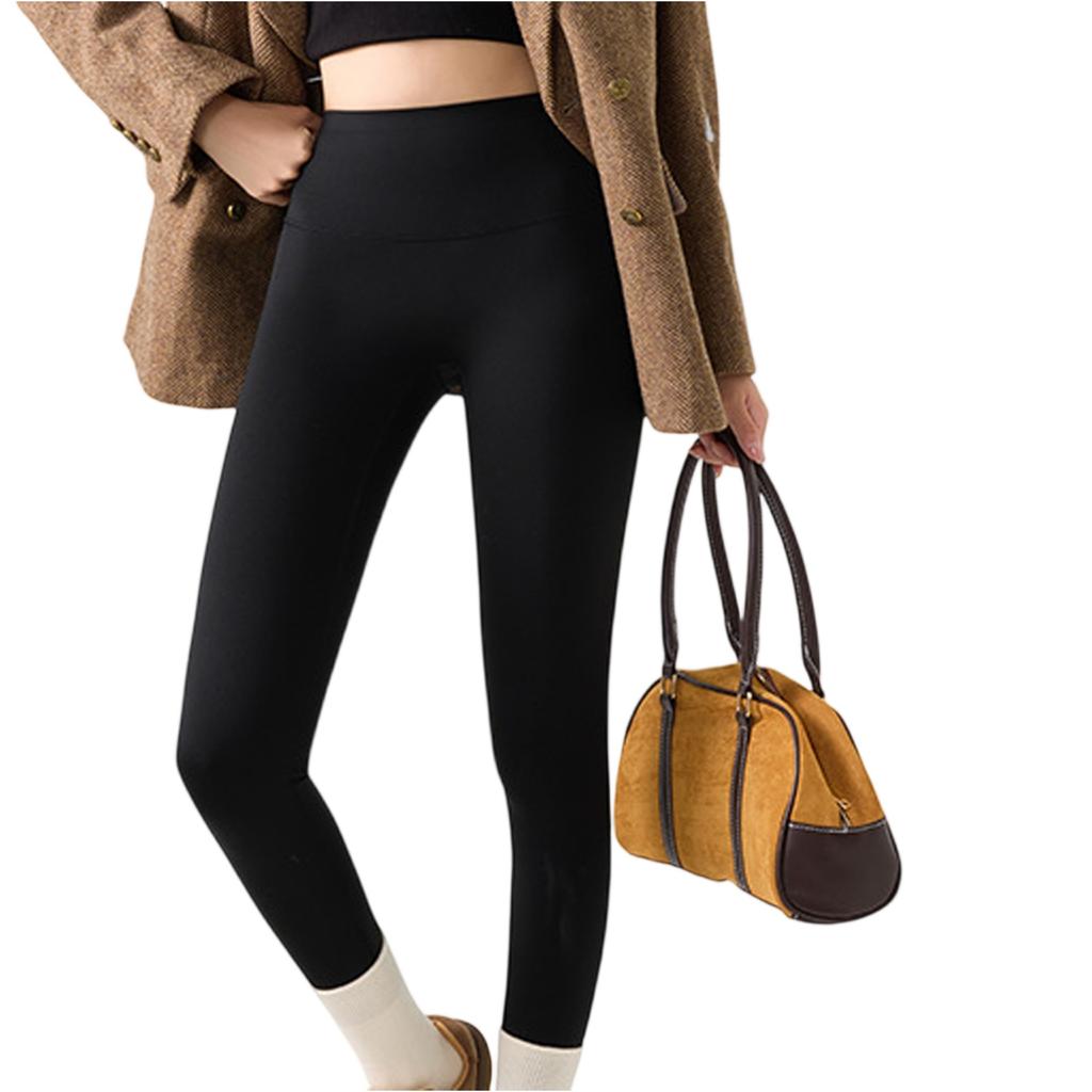 High Waist Stretch Leggings for Women Seamless Slim Fit Ankle Length Soft Elastic Waistband Lightweight Pants