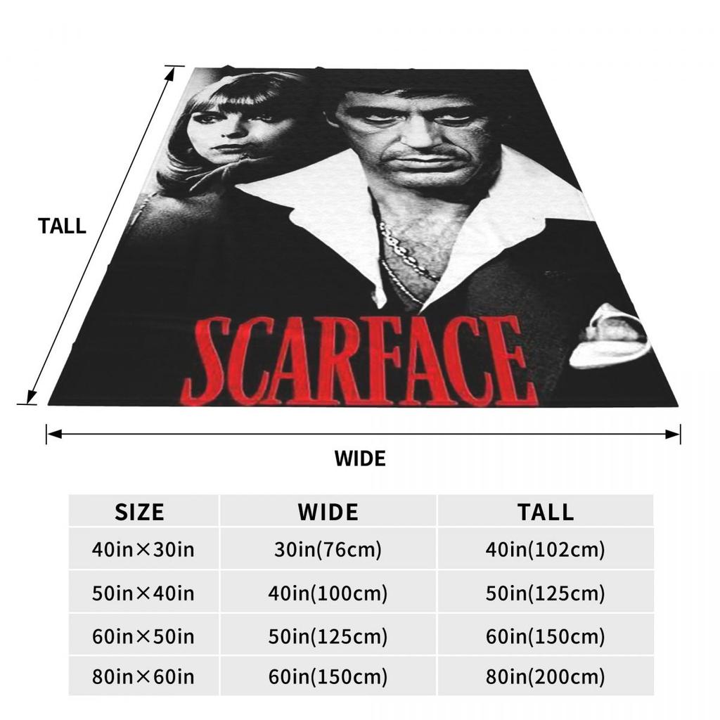Scarface Tony Movie Blankets Soft Warm Flannel Throw Blanket Cover for Bed Living Room Picnic Travel Home Couch