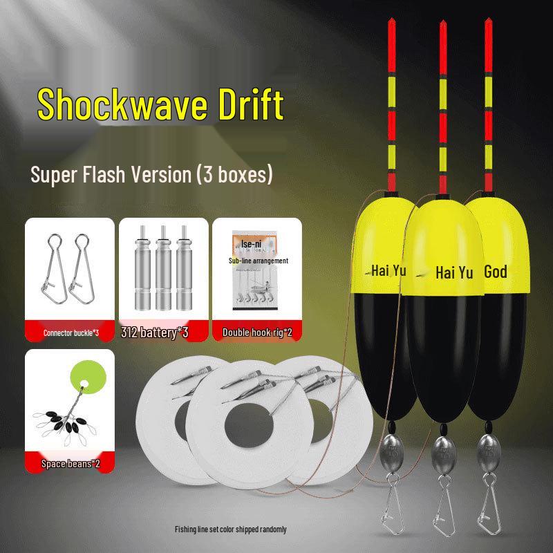 Schockwellen-Selbstnivellierender Elektronischer Nachtangel-Schwimmer - Hohe Empfindlichkeit, Langes Schwanzdesign, Keine Einstellungen Erforderlich