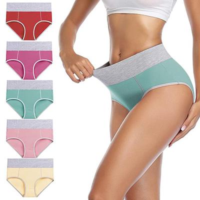 Dámské bavlněné kalhotky nadměrné velikosti Vysoký pas Body Shaper Spodní prádlo Prodyšné Měkké Dívčí kalhotky Bezšvé Dámské spodní prádlo