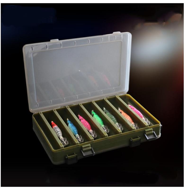 Angelbox mit 14 Fächern, Angelzubehör, Köderhakenboxen, Aufbewahrung, doppelseitig, hochfest, Angelköder-Tackle-Box