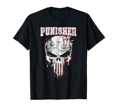 Marvel Punisher Schädel und Logo T-Shirt