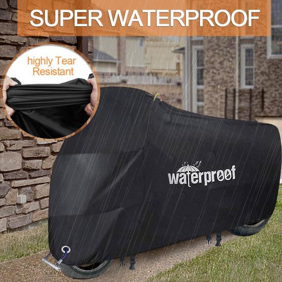 Motorbike Rain Cover Waterproof UV-Resistant Bicycle Protector Cover Extra-large Foldable Road Electric Bike Rain Cover with Storage Bag Set