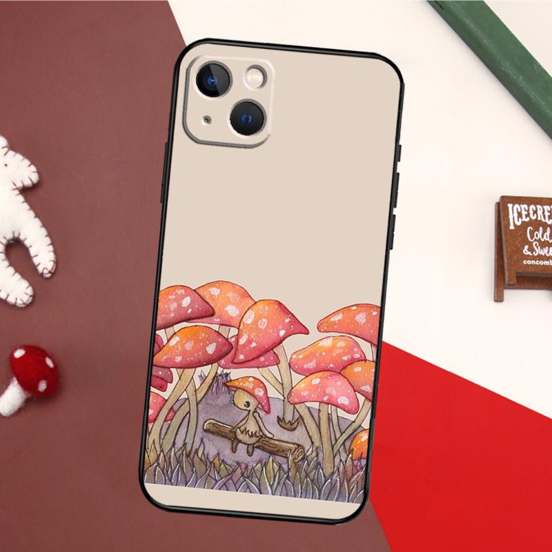 Weird Mushroom Psychedelic Phone Case For iPhone 16 15 14 11 12 Mini 13 Pro Max X XR XS Max Plus Soft Cover Shell