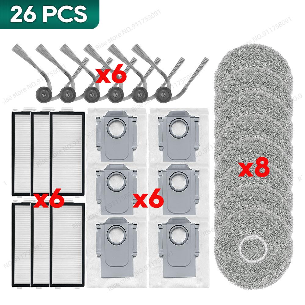 Compatible for Roborock Saros Z70 Accessories Dust Bag Mop Cloth Hepa Filter Spare Parts