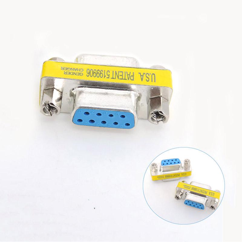

DB9 9-контактний перетворювач «папа-мама» MINI Gender Changer адаптер RS232 Com D-Sub роз’єм VGA female to female