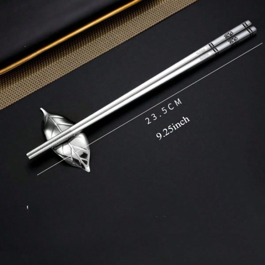 316 Stainless Steel Chopstick Tableware Luxury Laser Engraving Chopsticks Antiskid Household Metal Reusable Chopstick