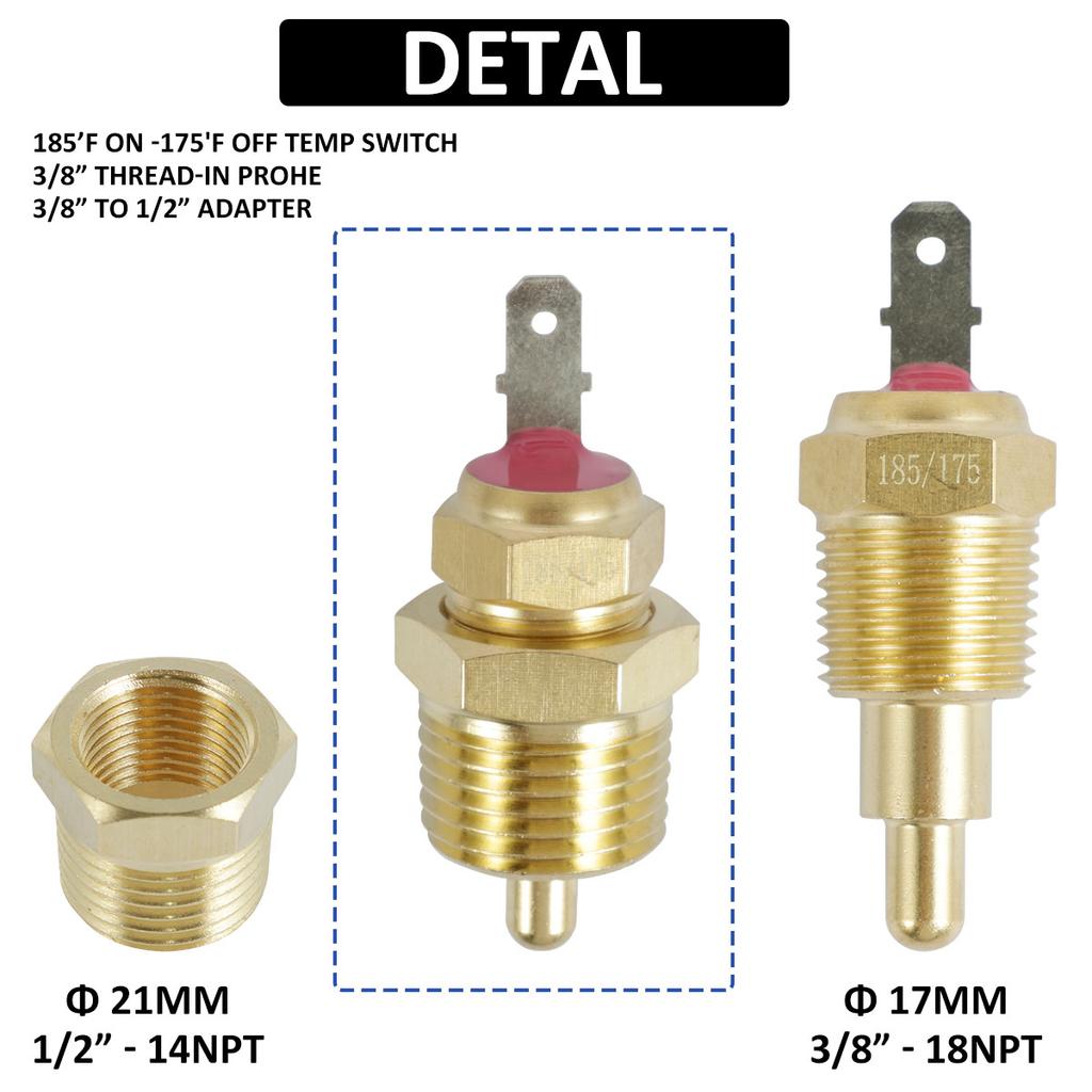 Zestaw przekaźników podwójnego wentylatora elektrycznego 40A, wiązka przewodów samochodowych, przełącznik czujnika temperatury, bezpieczny zestaw termostatu wentylatora elektrycznego chłodnicy