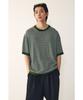 STUDIO TOMBOY [Men] Round Neck Striped Short Sleeve Knit_Green 9156252211