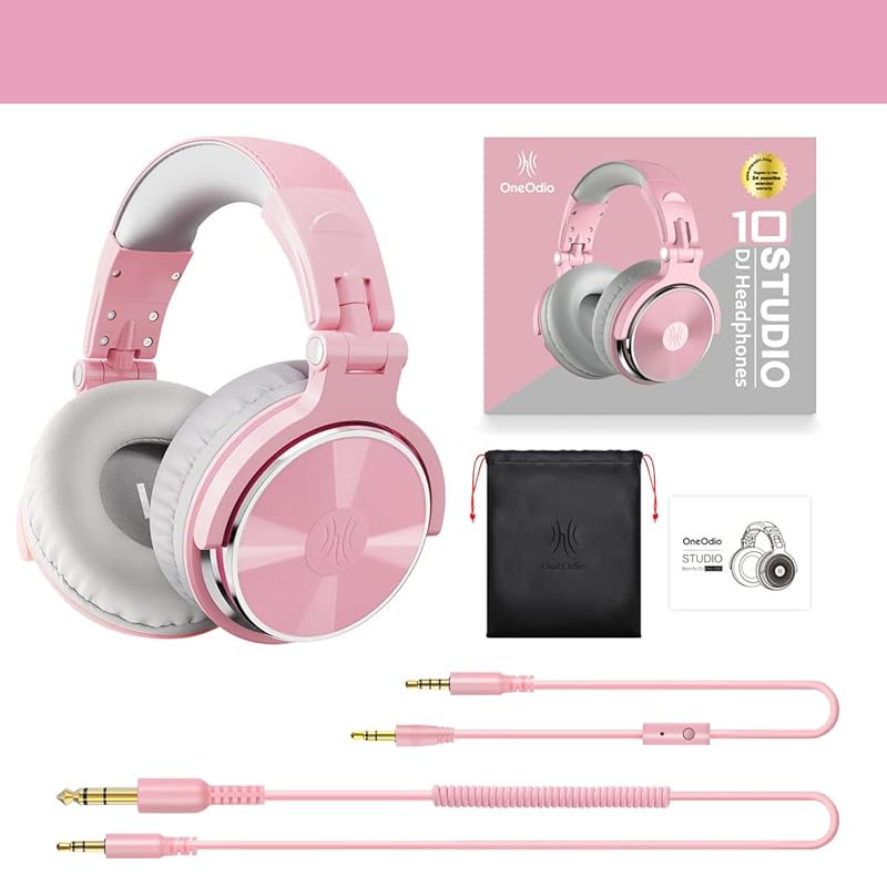 

OneOdio Pro10 over ear headphones wired two hole connection For DJ monitor headphones with microphone HiFi instrument practice listening to music