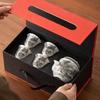 Su's Heritage Ceramic Ink Dragon Tea Set - 1 Pot, 4 Cups