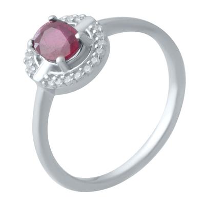 Silver Ring with Natural Ruby (2021940)
