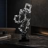 Faceted Abstract Sculpture with Square Base Minimalist for Office Desks, Hotels