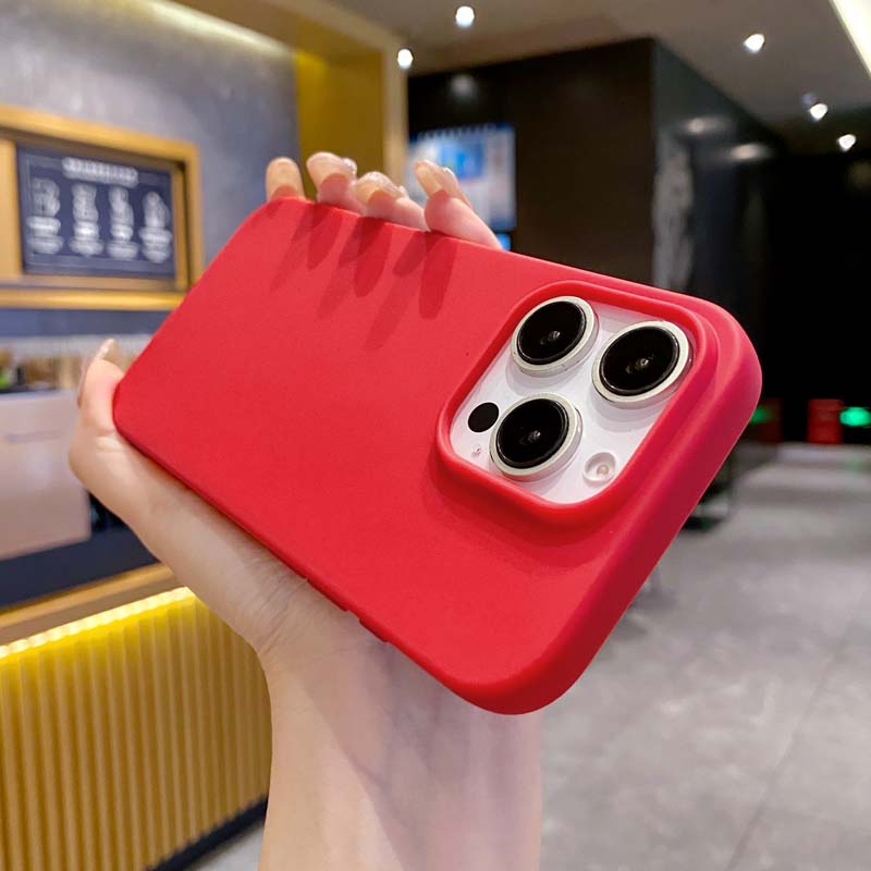 Neue einfarbige Handyhülle für iPhone 16 15 14 13 12 11 Pro Max 16Pro Weiches Silikon Stoßfest Schutz Zubehör Hülle