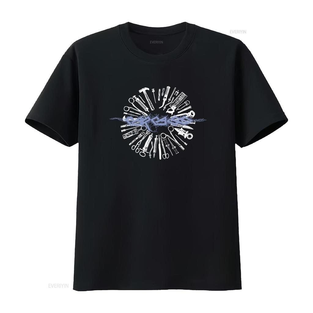 Carcass British Extreme Metal Band Tools Pattern T Shirt for Fashion vintage Washed fashion Breathable homme Stretched