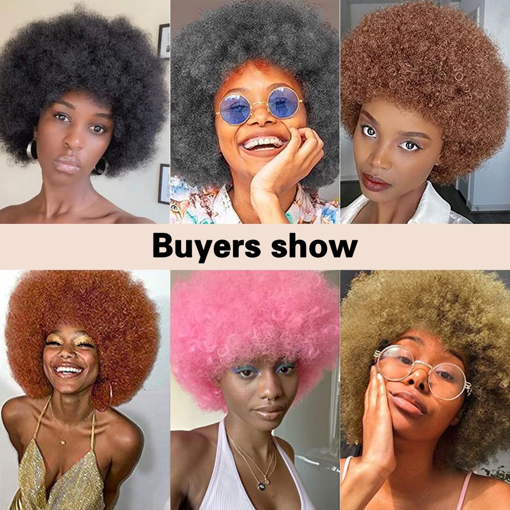 XINRAN Flauschige Perücken, synthetische, kurze, lockige Perücke, große Rollenverlängerung, große, kurze, lockige, flexible, weiche, natürliche, volle Bob-Perücken für Frauen, Cosplay, Alltag